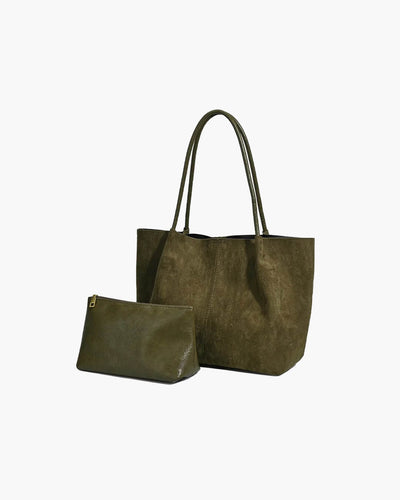 Cheska Wildleder-Shopper-Tasche mit Etui