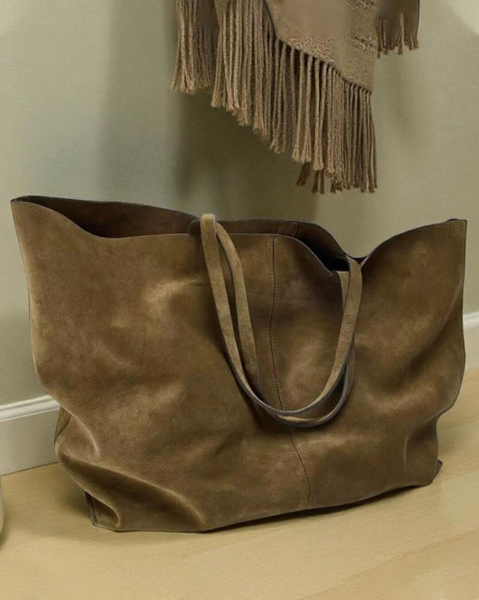 Cynthia Große Wildleder-Shopper-Tasche