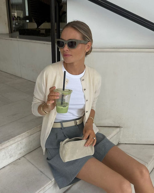 Danika Wildleder Mini-Schultertasche