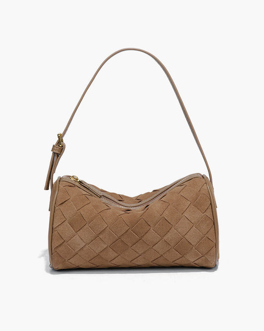 Jessica Geflochtene Wildleder-Tasche