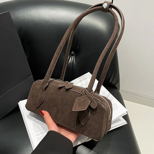Rebecca Wildleder-Schultertasche