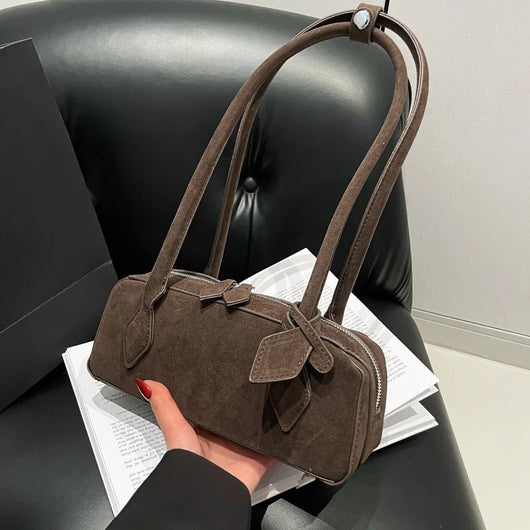 Rebecca Wildleder-Schultertasche