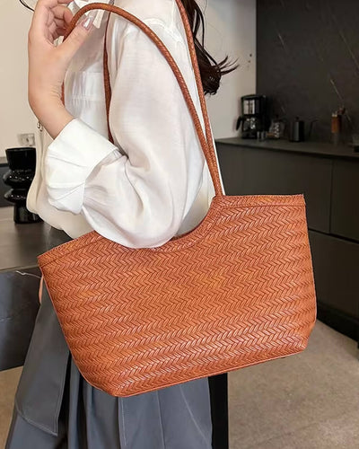 Rica Geflochtene Kunstleder-Tasche