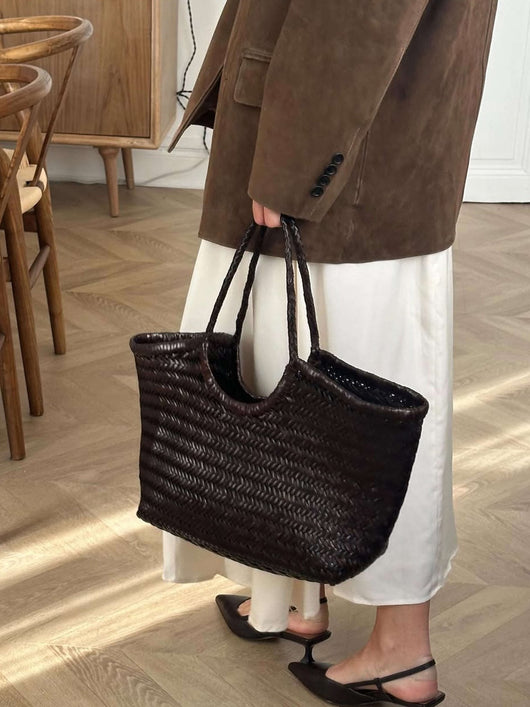 Rica Geflochtene Kunstleder-Tasche