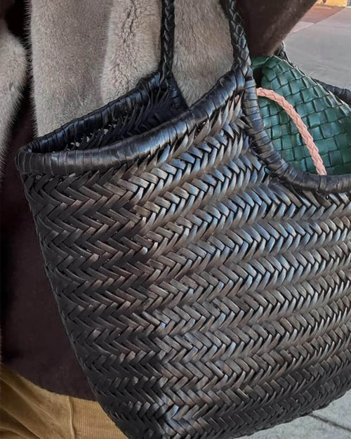 Rica Geflochtene Kunstleder-Tasche