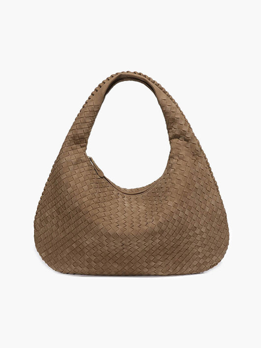 Wildleder Geflochtene Tasche XL