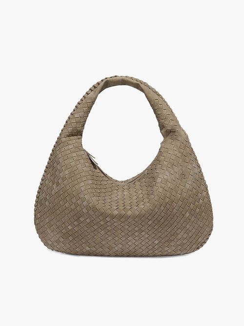 Wildleder Geflochtene Tasche XL