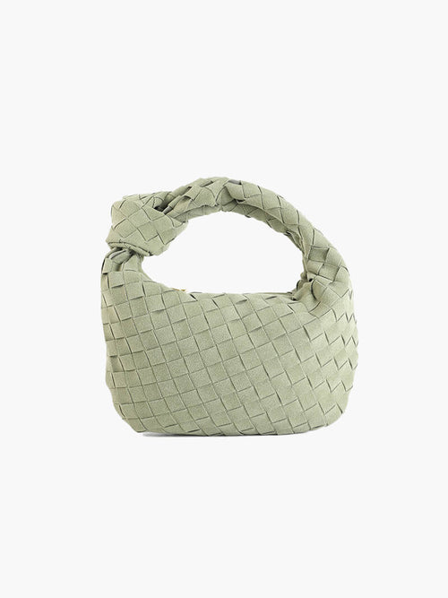 Geflochtene Mini-Tasche aus Wildleder