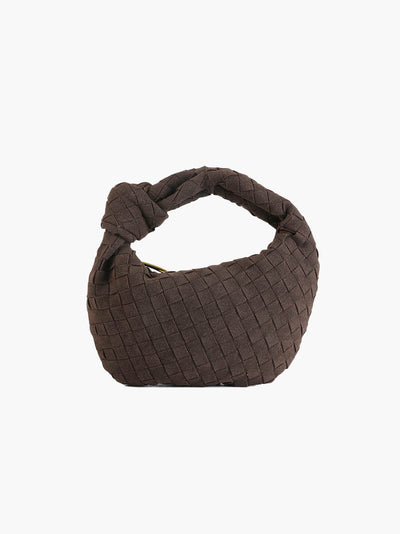 Geflochtene Mini-Tasche aus Wildleder