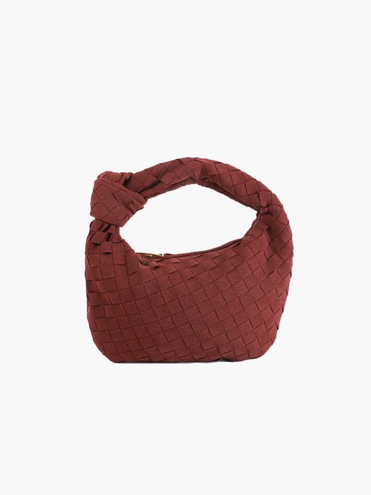 Geflochtene Mini-Tasche aus Wildleder
