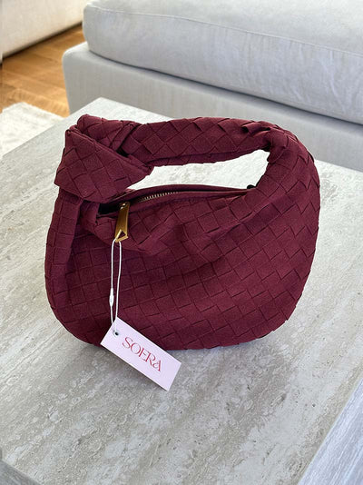 Geflochtene Mini-Tasche aus Wildleder