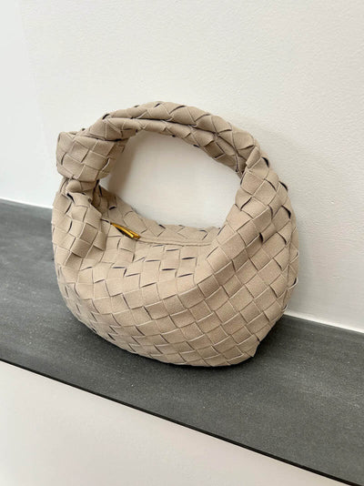 Geflochtene Mini-Tasche aus Wildleder